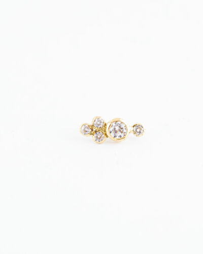 Tête de labret Strass Or