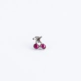 Labret cerise bioflex Or blanc 18K