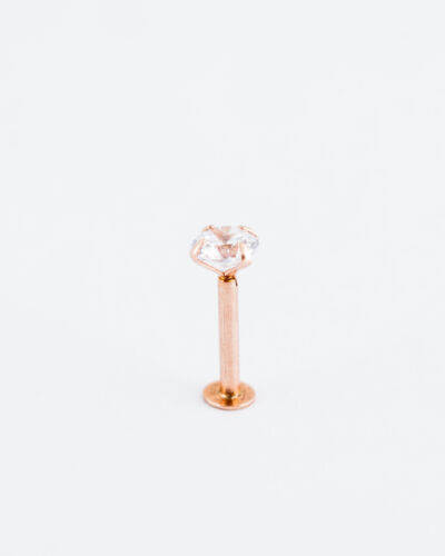 Labret strass Or Rose 18 K