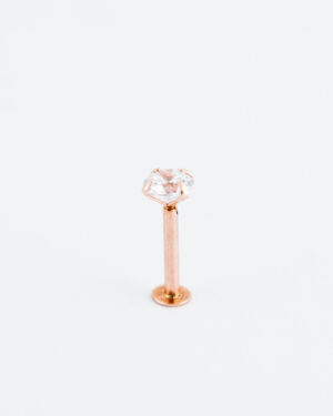 Labret strass Or Rose 18 K