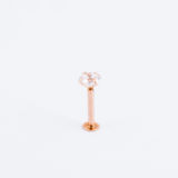 Labret strass Or Rose 18 K