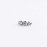Labret 3 strass or blanc 18K – tige bioflex