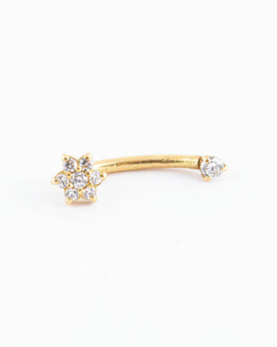 Arcade fleurs Or jaune 18K