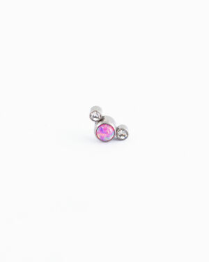 Cabochon opale et strass