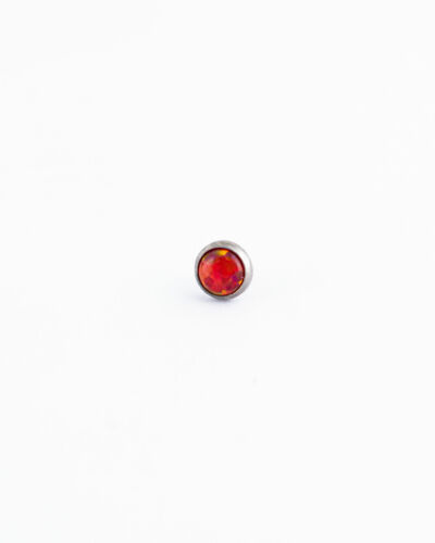 Cabochon opale rouge