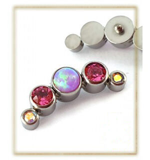 Cabochon banane de strass