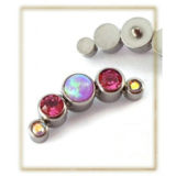 Cabochon banane de strass