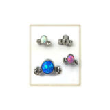 Cabochon opale et strass