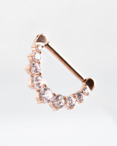 Téton demi-cercle strass