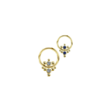 Anneaux Clicker Titanium Swarovski