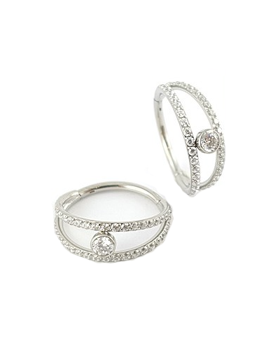 Anneau Clicker Eye Strass