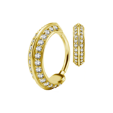 Anneau Conch Clicker Strass Griffés