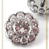 Cabochon fleur strass