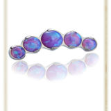 Cabochons Griffés Titane 5 Opales