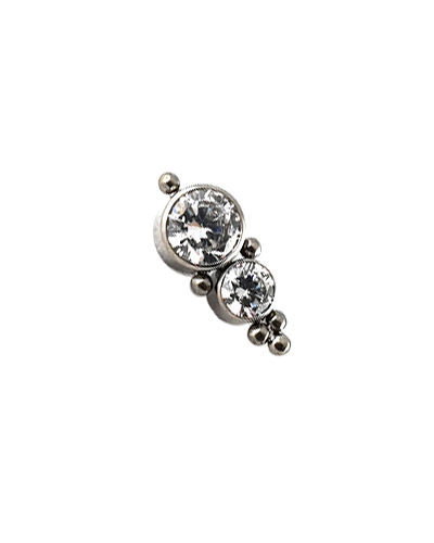 Cabochon 2 strass et beads