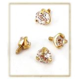 Labret strass griffé
