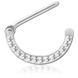 Téton demi-cercle strass